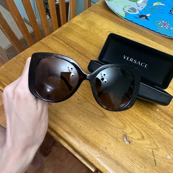 Versace Black Oversized Sunglasses
